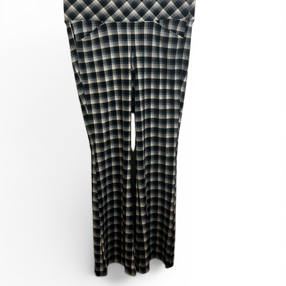 torrid Black & Cream Plaid Wide Leg Pants